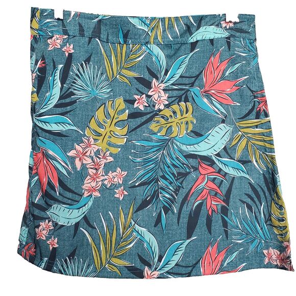 RipSkirt Hawaii Paia Tropical Print Hook & Eye True Wrap Skirt Size Large - Picture 1 of 7